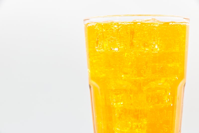 Chilled classic soda with ice